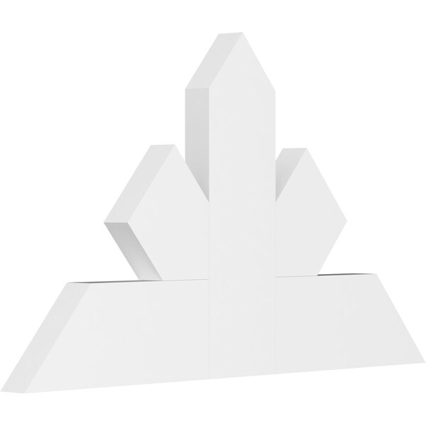Ekena Millwork Saratoga Architectural Grade PVC Gable Bracket, 36"W x 21"H x 2"D x 6"F, 14/12 Pitch GBP036X21X0206SAR00 - main